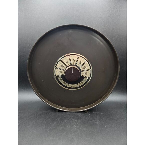 Vintage SELECT-A-TENNA AM Radio Signal Booster Antenna Extender MCM Brown & Gold - Picture 1 of 6